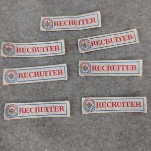 7 Boy Scouts of America Recruiter Patches BSA Scout Uniform Emblems Fabric Strip